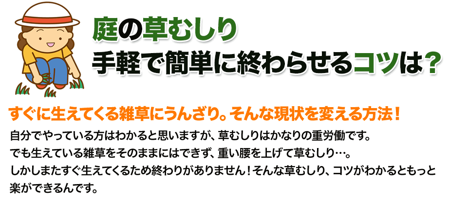 庭の草むしり 簡単に終わらせるコツ