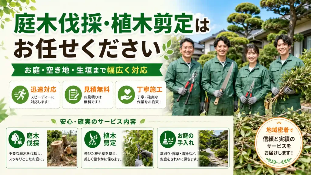 山形県の庭木伐採・植木剪定